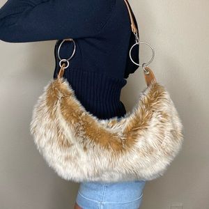 ♥️BIG/LONG GOLD FLUFFY BAG♥️